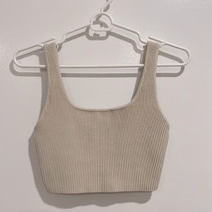 Aritzia Babaton Sculpt Knit Cropped Tank